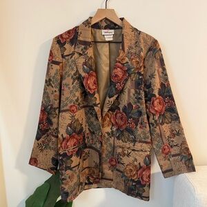 🤎🌹 Vintage 1980’s Worthington Floral Blazer
